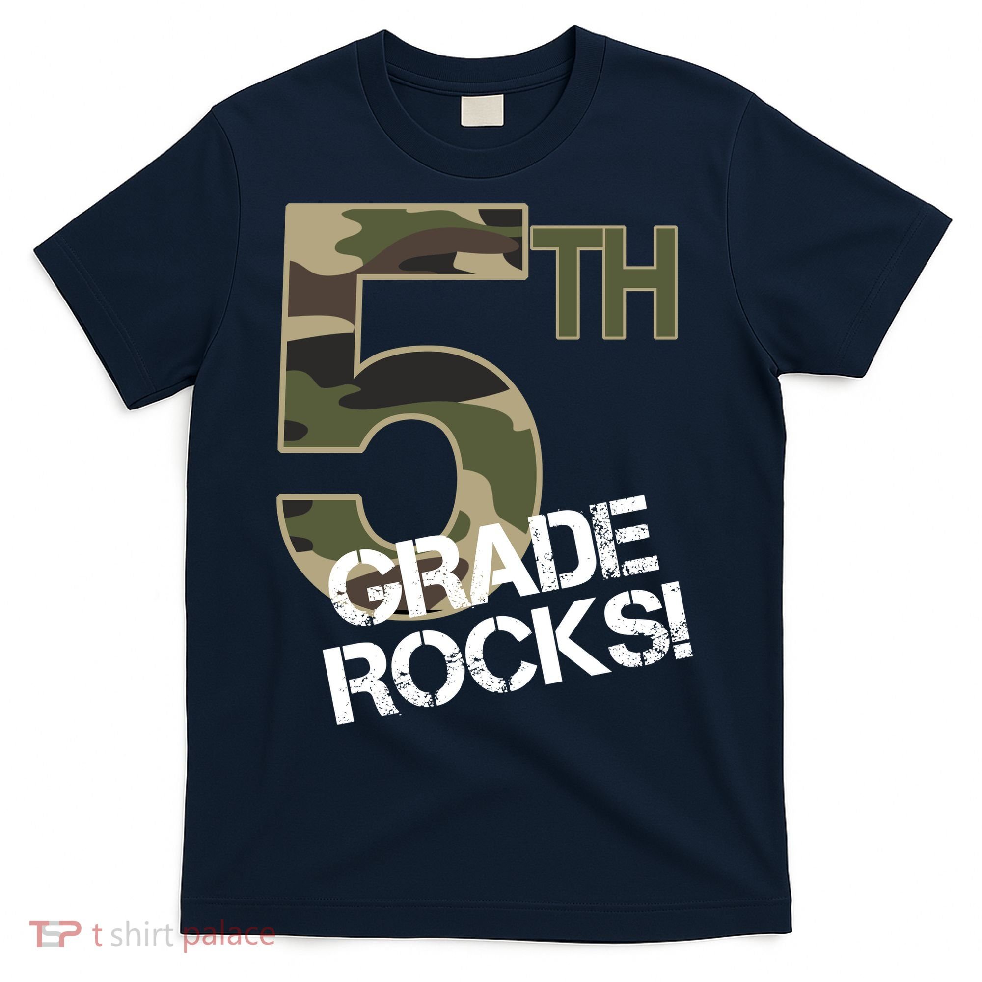 5th Grade Rocks Camo T-Shirt