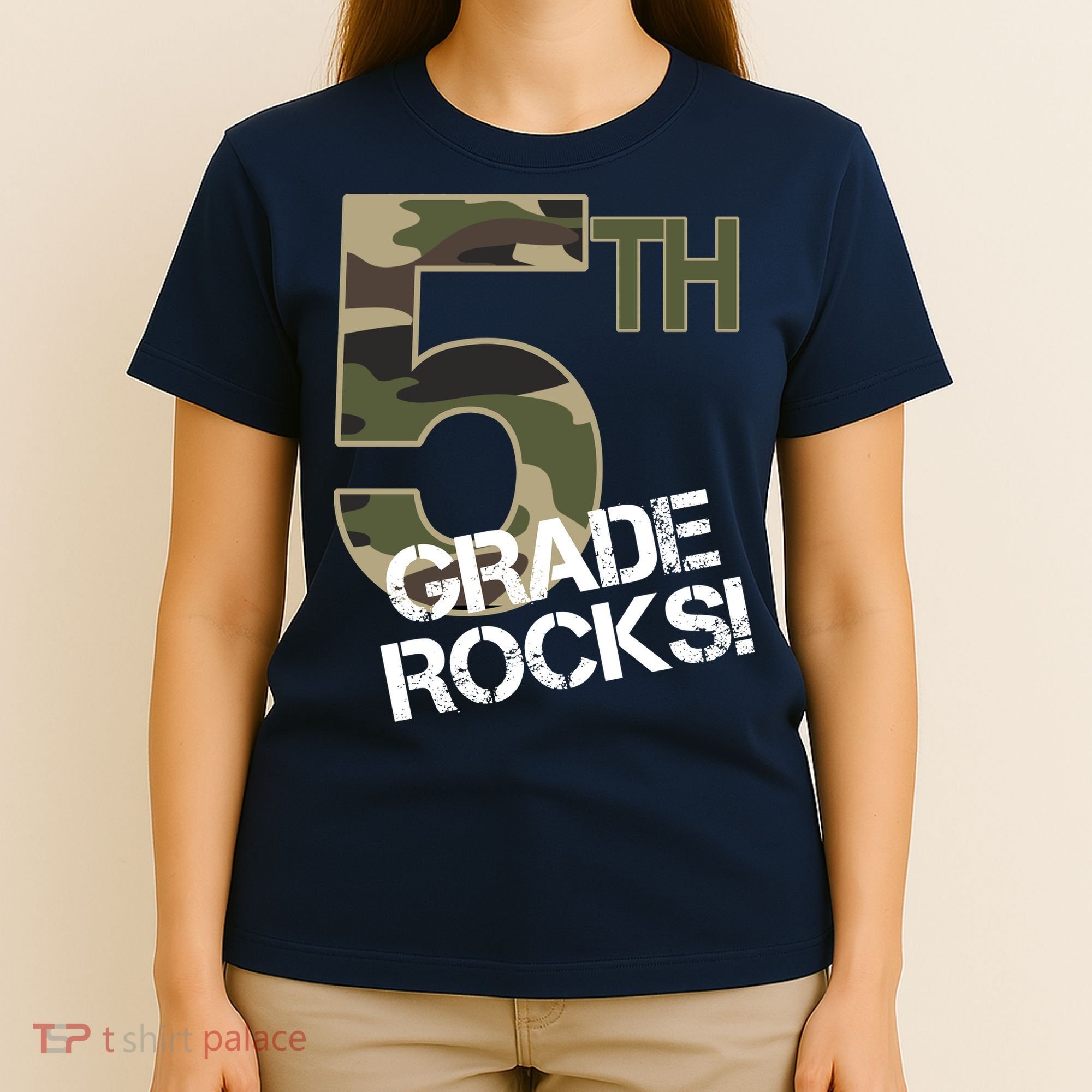 5th Grade Rocks Camo T-Shirt