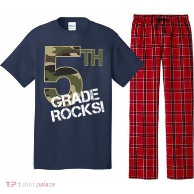 5th Grade Rocks Camo Pajama Set