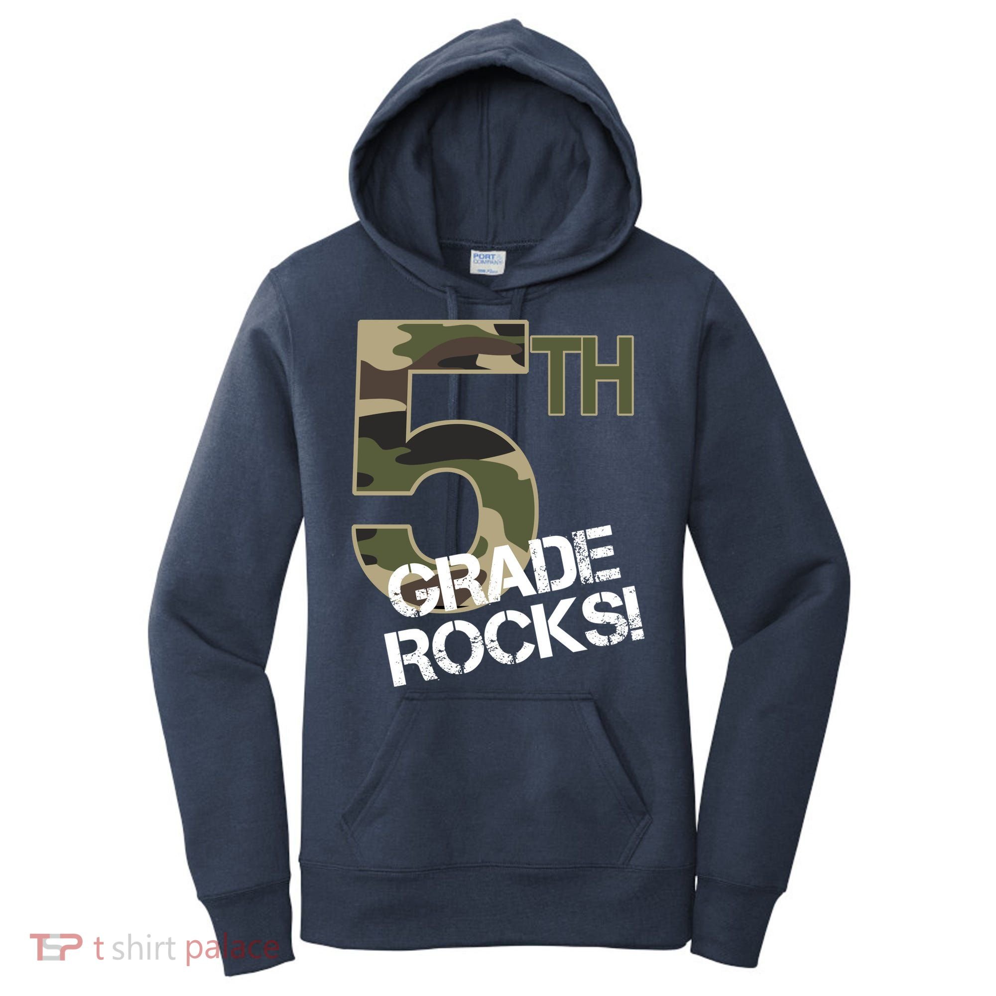 5th Grade Rocks Camo Women's Hoodie