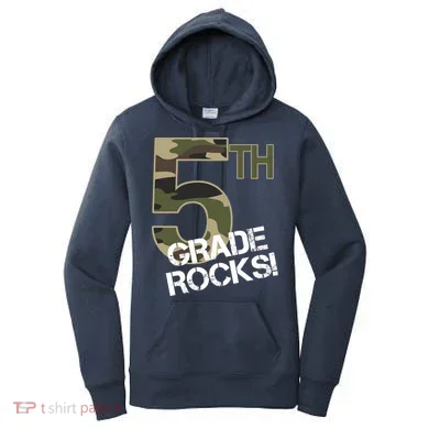 5th Grade Rocks Camo Women's Hoodie