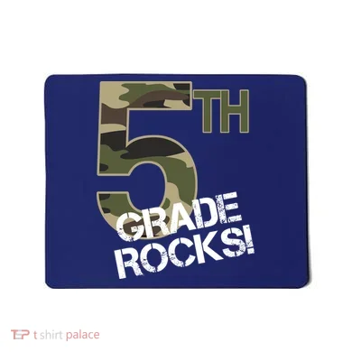 5th Grade Rocks Camo Mousepad