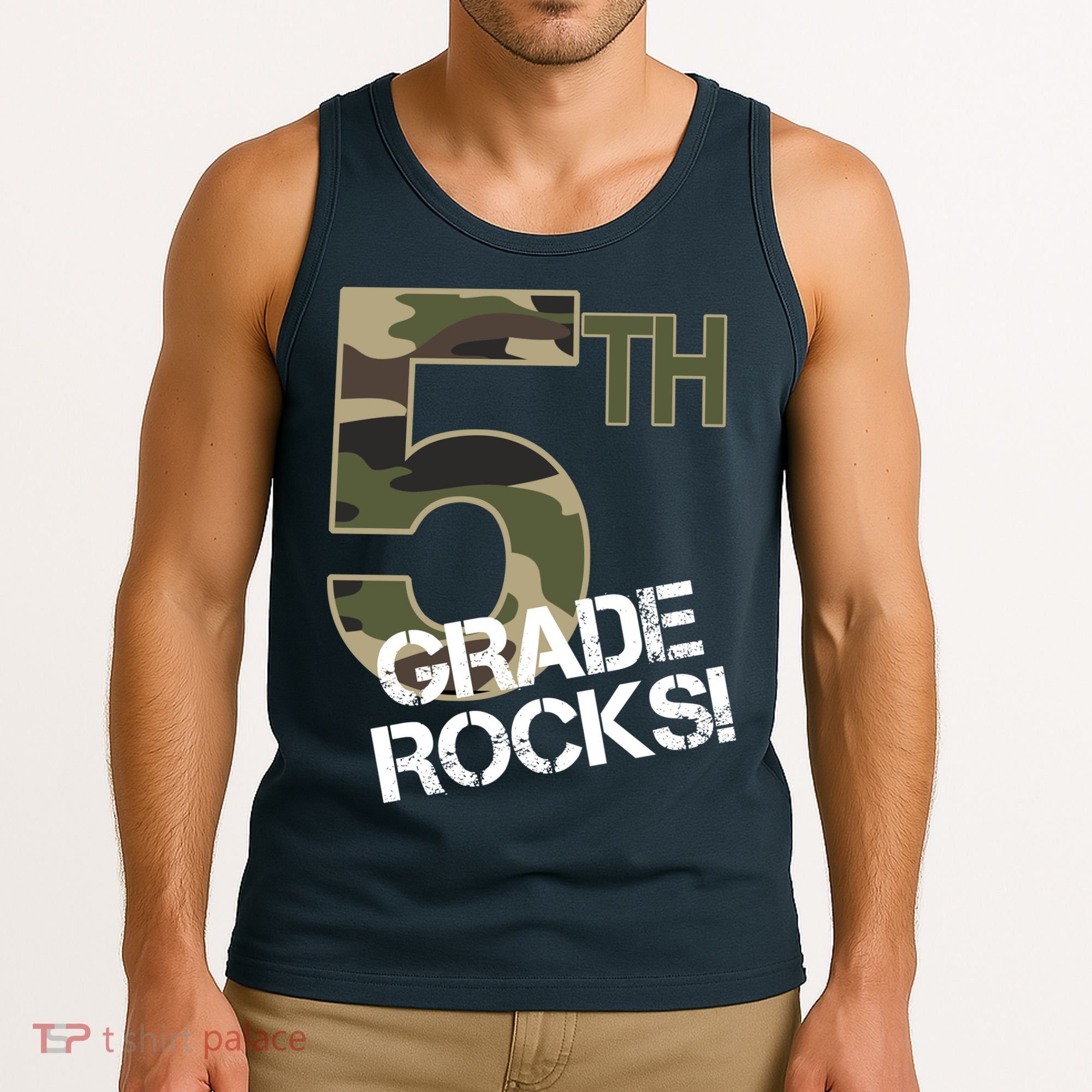 5th Grade Rocks Camo Tank Top