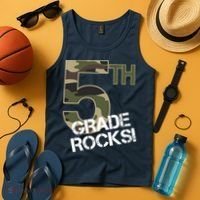 5th Grade Rocks Camo Tank Top thumb 4