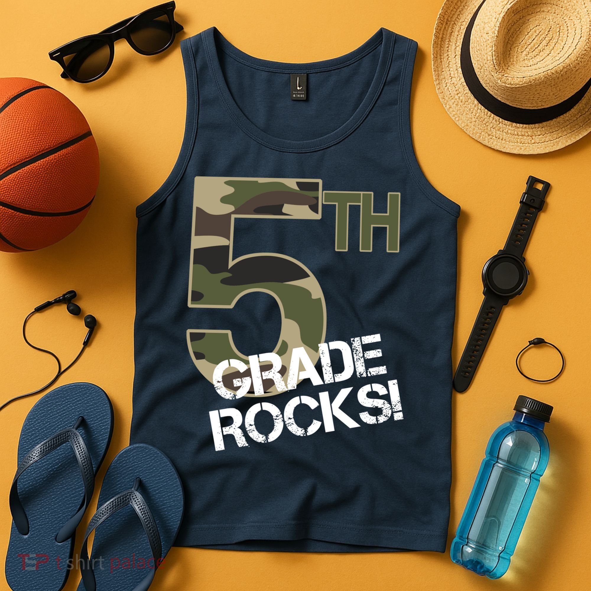 5th Grade Rocks Camo Tank Top
