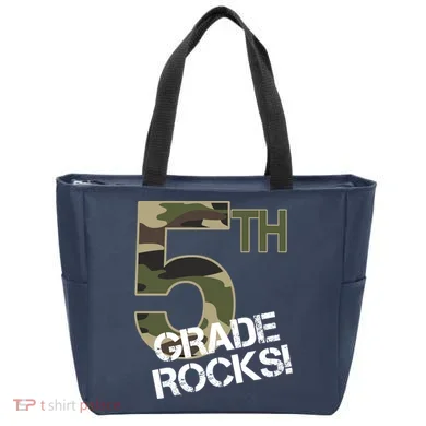 5th Grade Rocks Camo Tote Bag