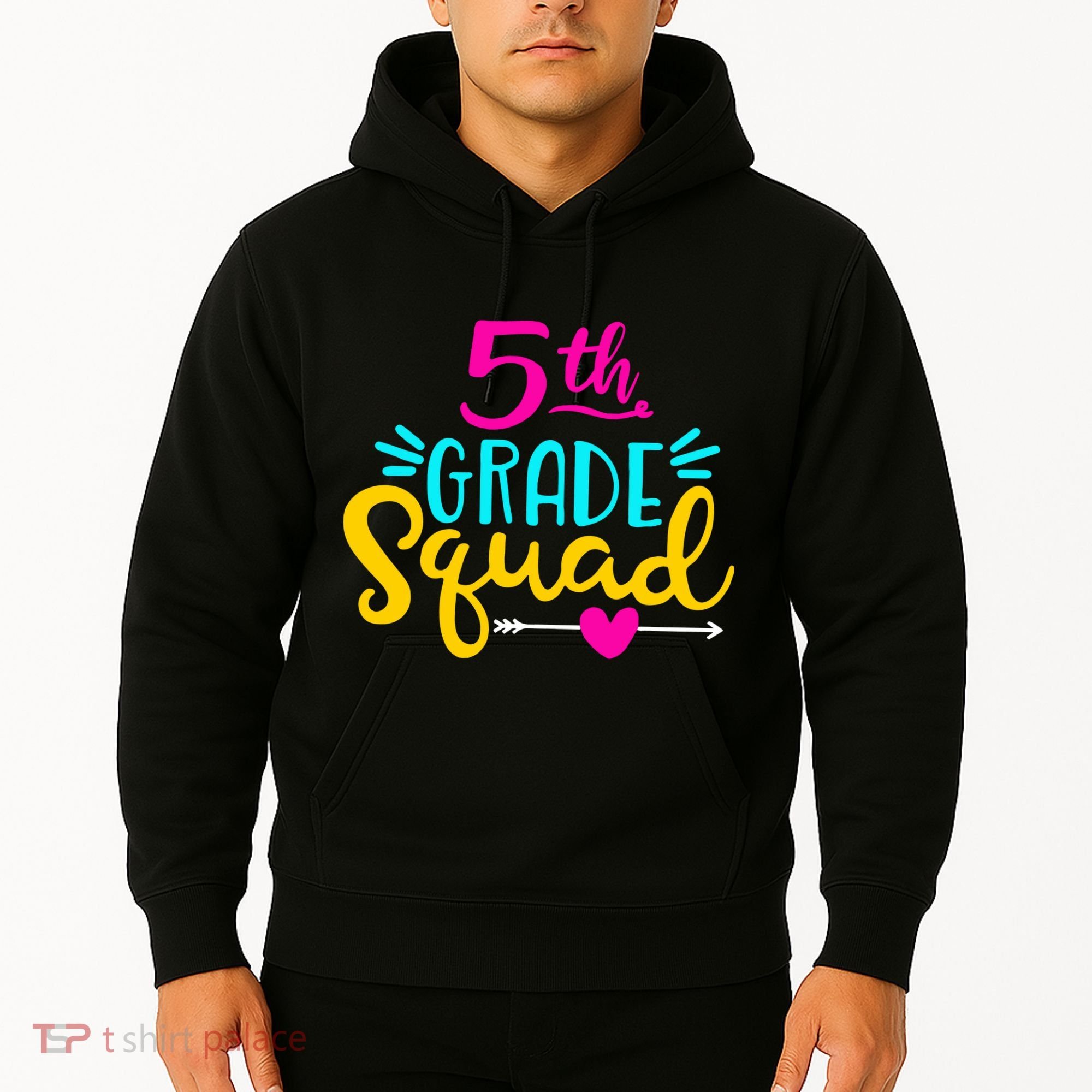 5th Grade Squad Team Arrow Heart Hoodie