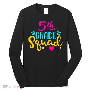 5th Grade Squad Team Arrow Heart Long Sleeve Shirt