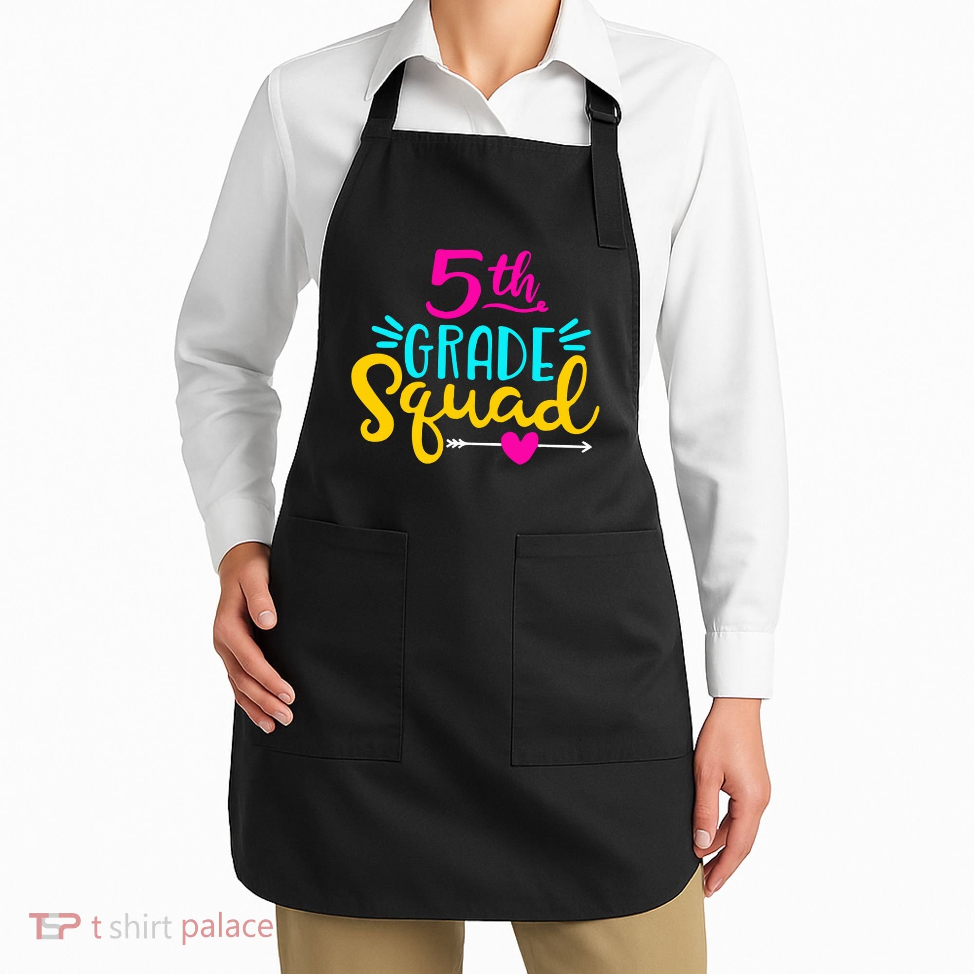 5th Grade Squad Team Arrow Heart Apron
