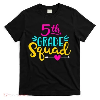 5th Grade Squad Team Arrow Heart T-Shirt