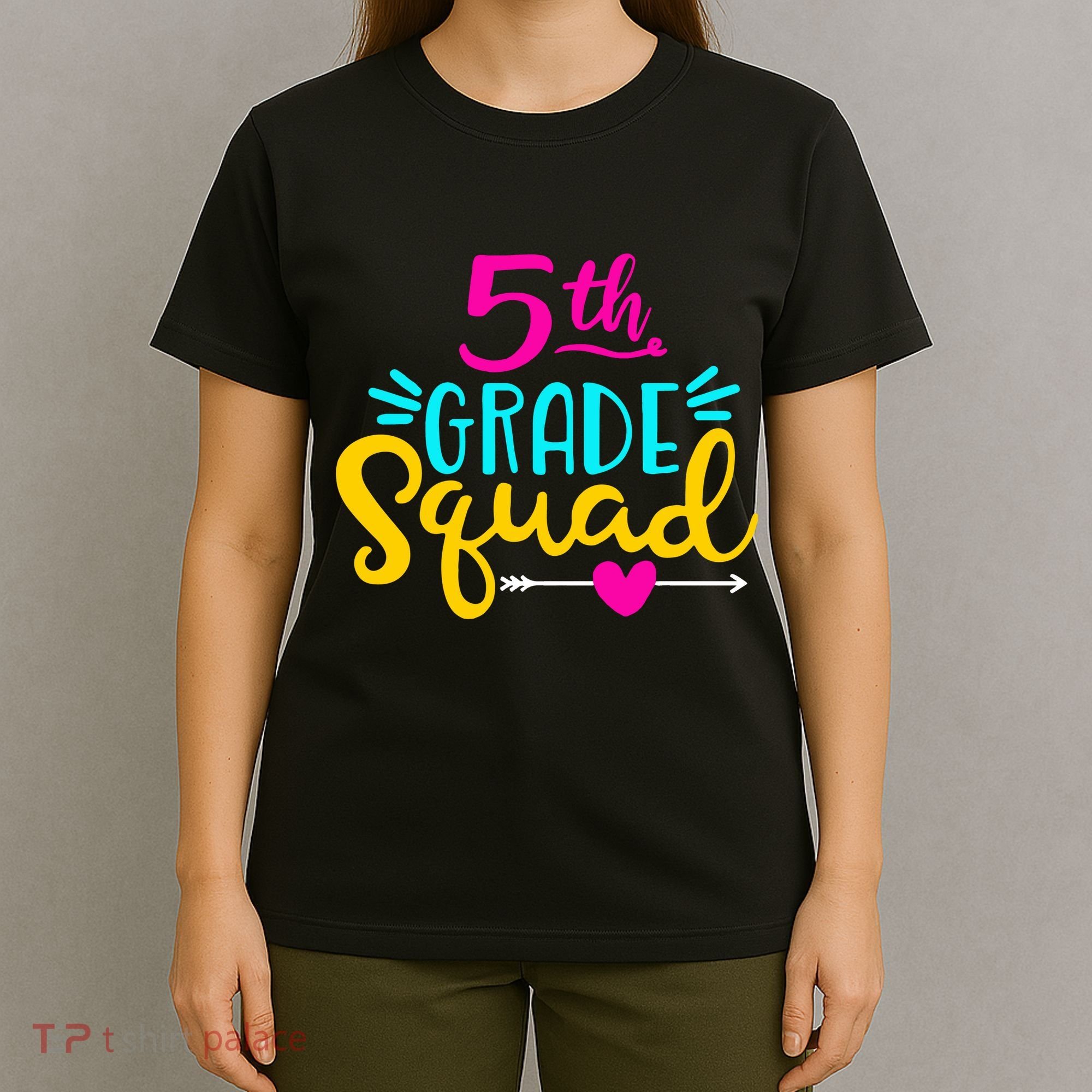 5th Grade Squad Team Arrow Heart T-Shirt