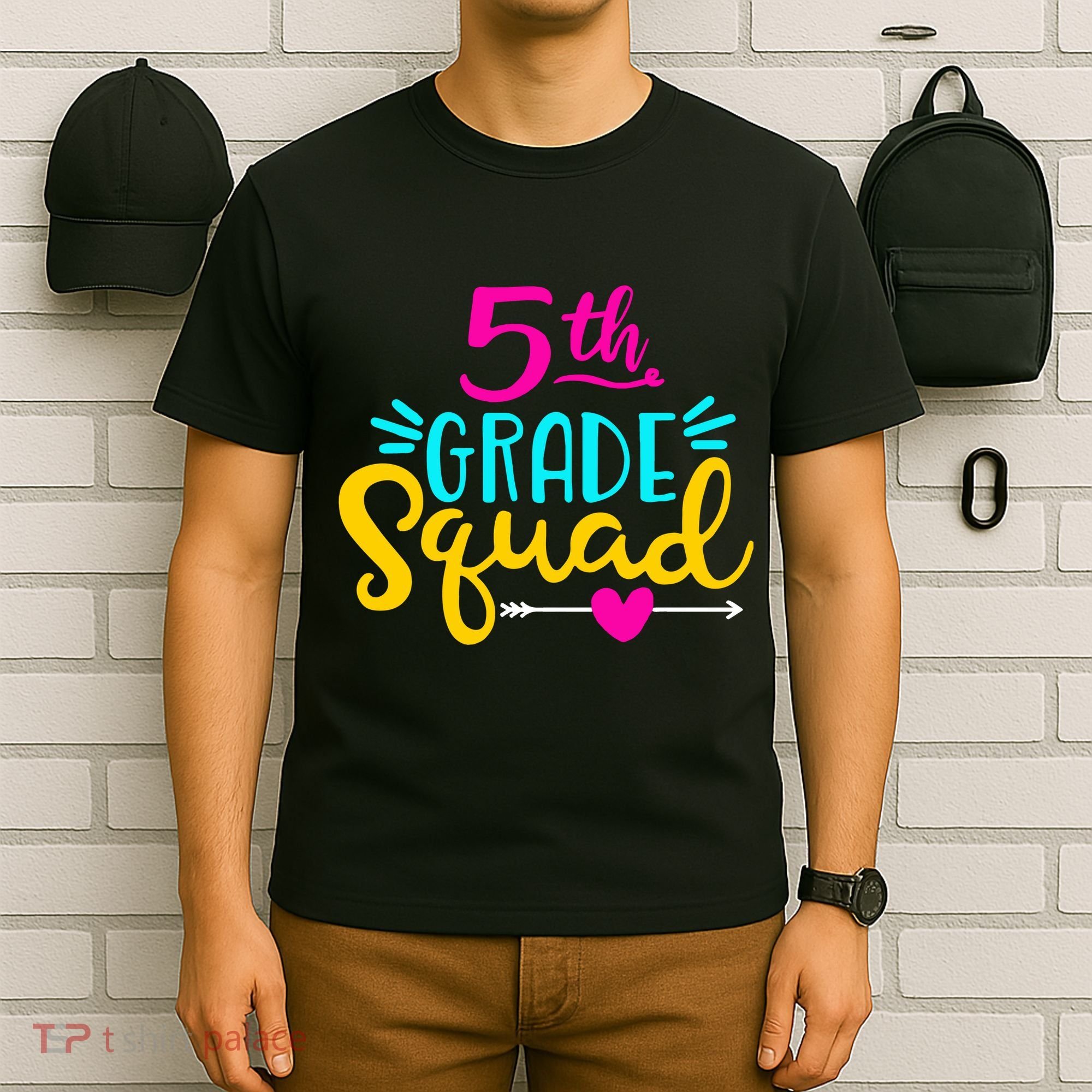 5th Grade Squad Team Arrow Heart T-Shirt