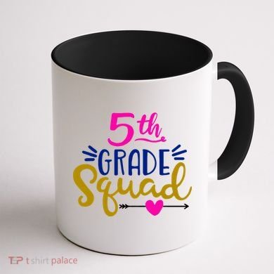 5th Grade Squad Team Arrow Heart Coffee Mug back