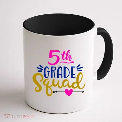 5th Grade Squad Team Arrow Heart Coffee Mug back