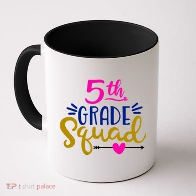 5th Grade Squad Team Arrow Heart Coffee Mug