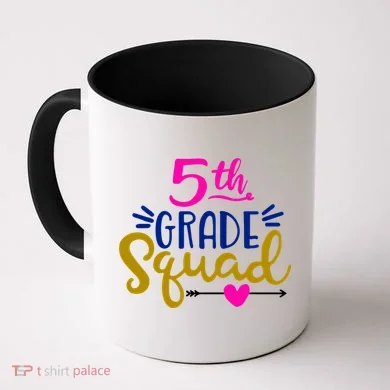 5th Grade Squad Team Arrow Heart Coffee Mug