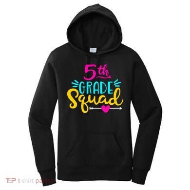 5th Grade Squad Team Arrow Heart Women's Hoodie