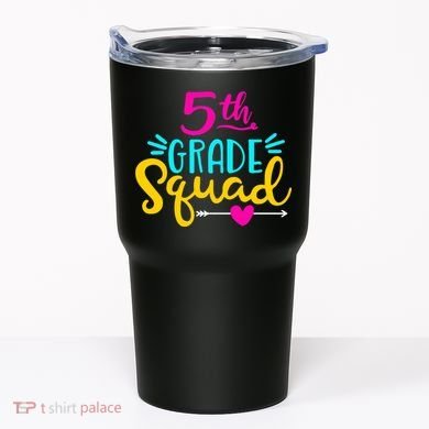5th Grade Squad Team Arrow Heart Tumbler