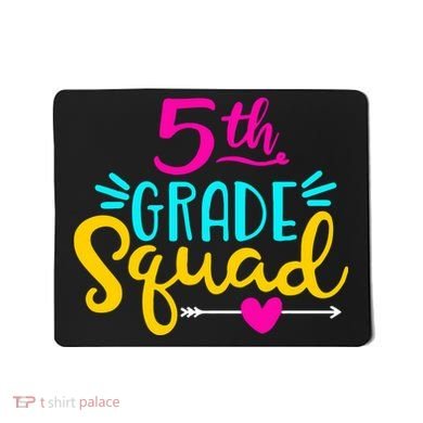 5th Grade Squad Team Arrow Heart Mousepad