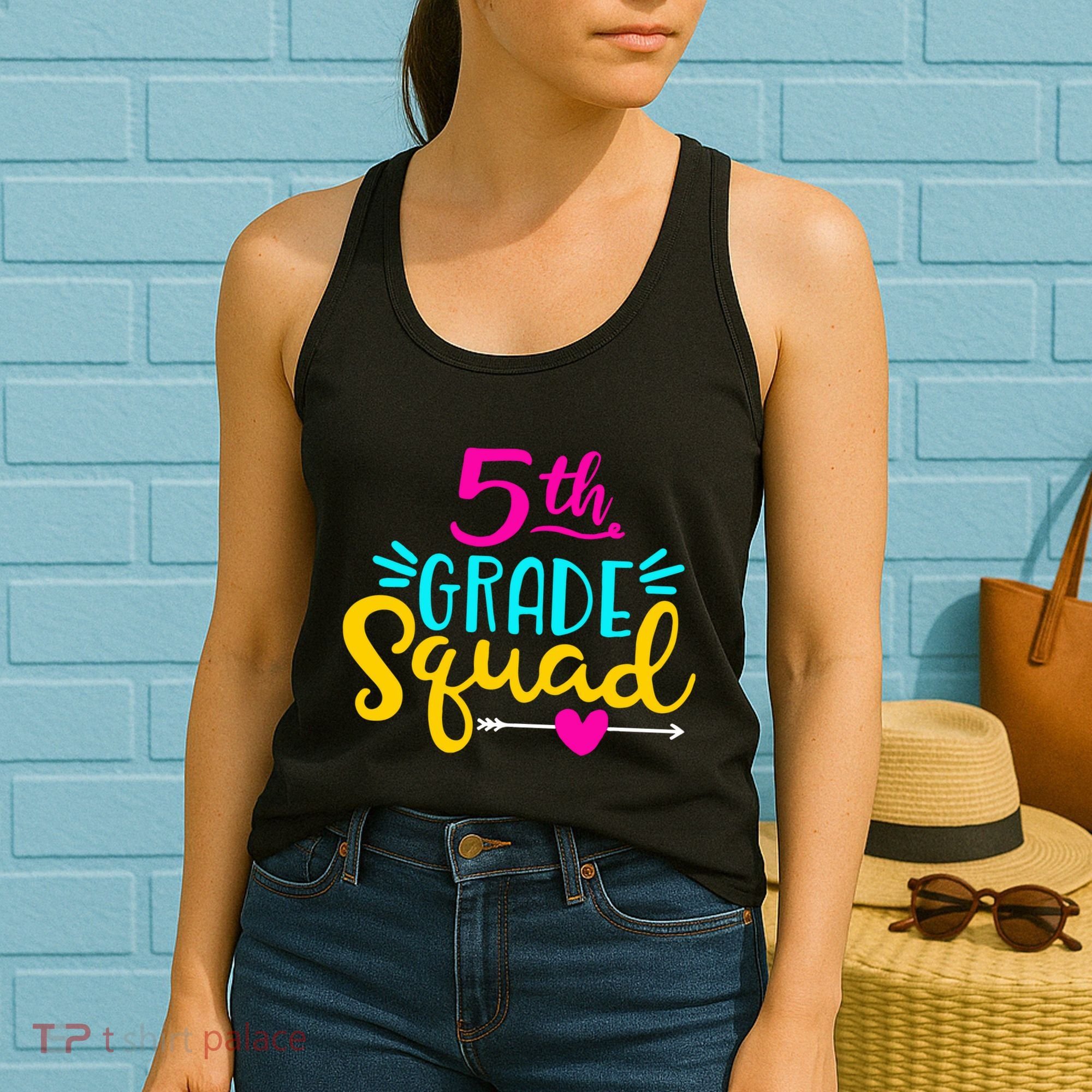5th Grade Squad Team Arrow Heart Women's Tank Top
