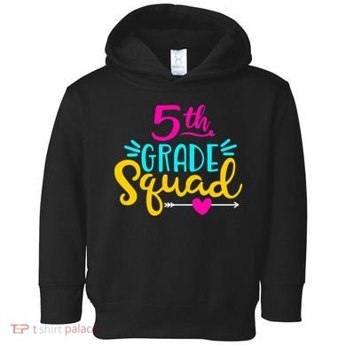 5th Grade Squad Team Arrow Heart Toddler Hoodie