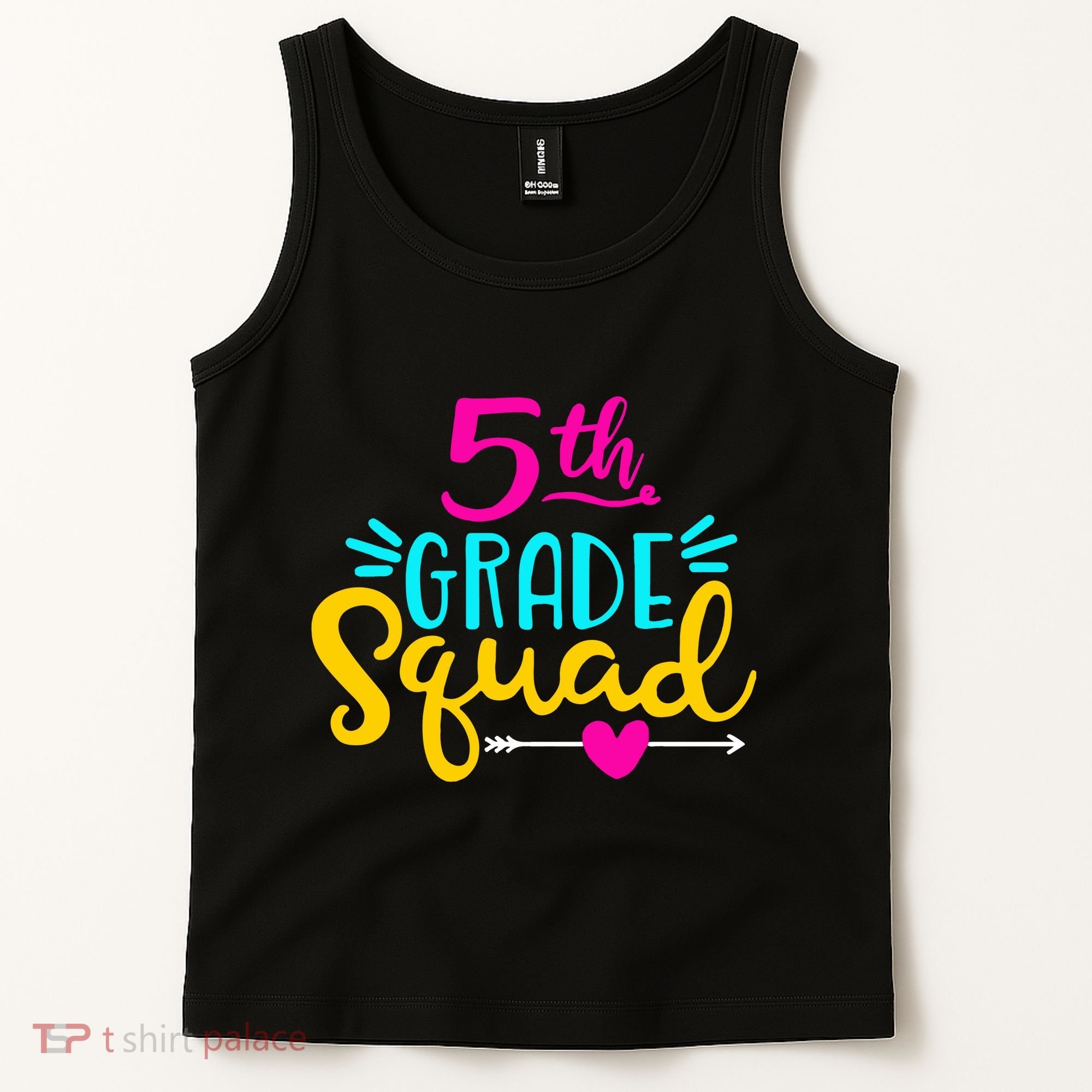 5th Grade Squad Team Arrow Heart Tank Top