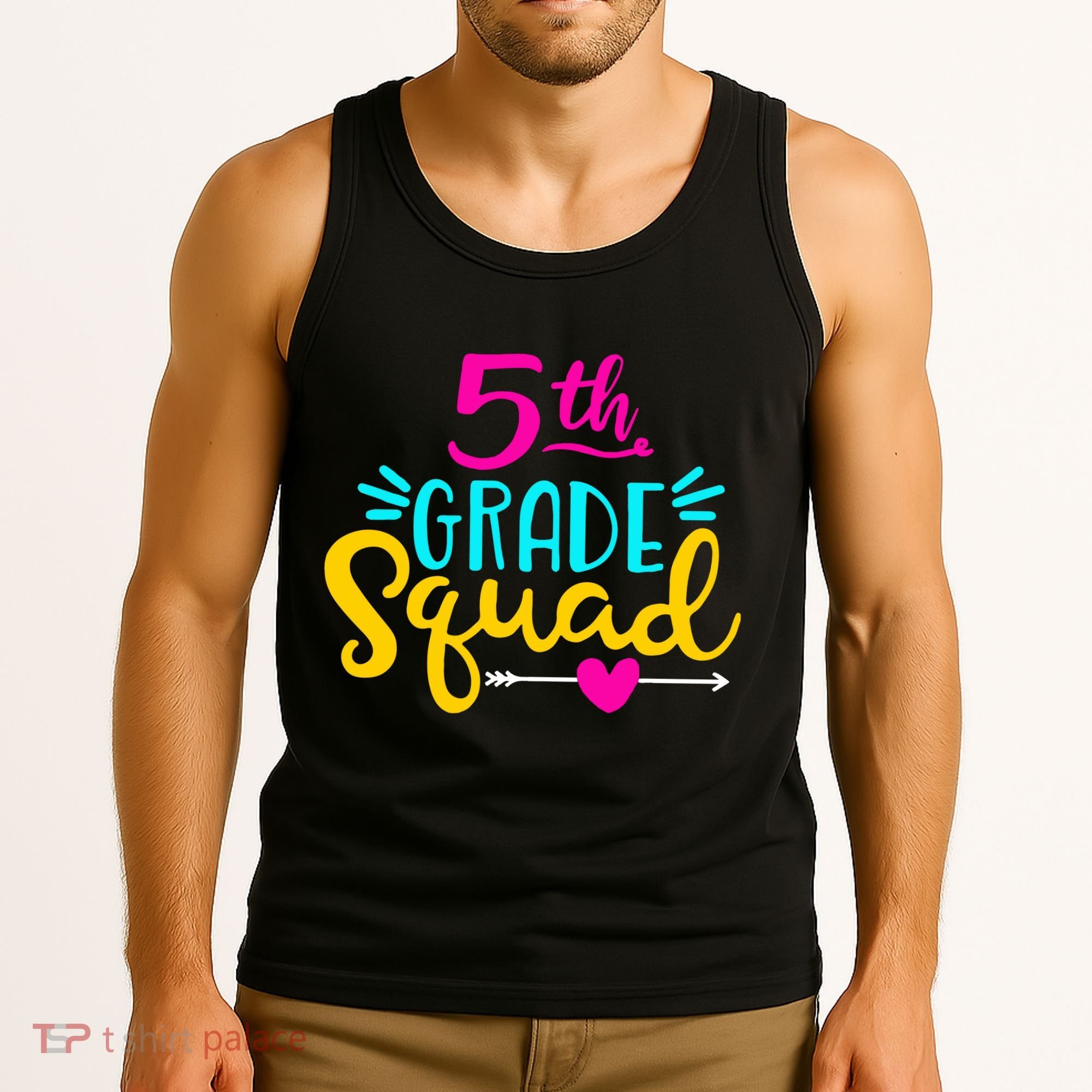 5th Grade Squad Team Arrow Heart Tank Top