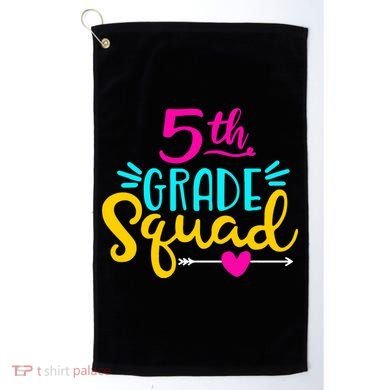 5th Grade Squad Team Arrow Heart Golf Towel