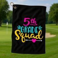 5th Grade Squad Team Arrow Heart Golf Towel thumb 1