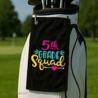 5th Grade Squad Team Arrow Heart Golf Towel thumb 2