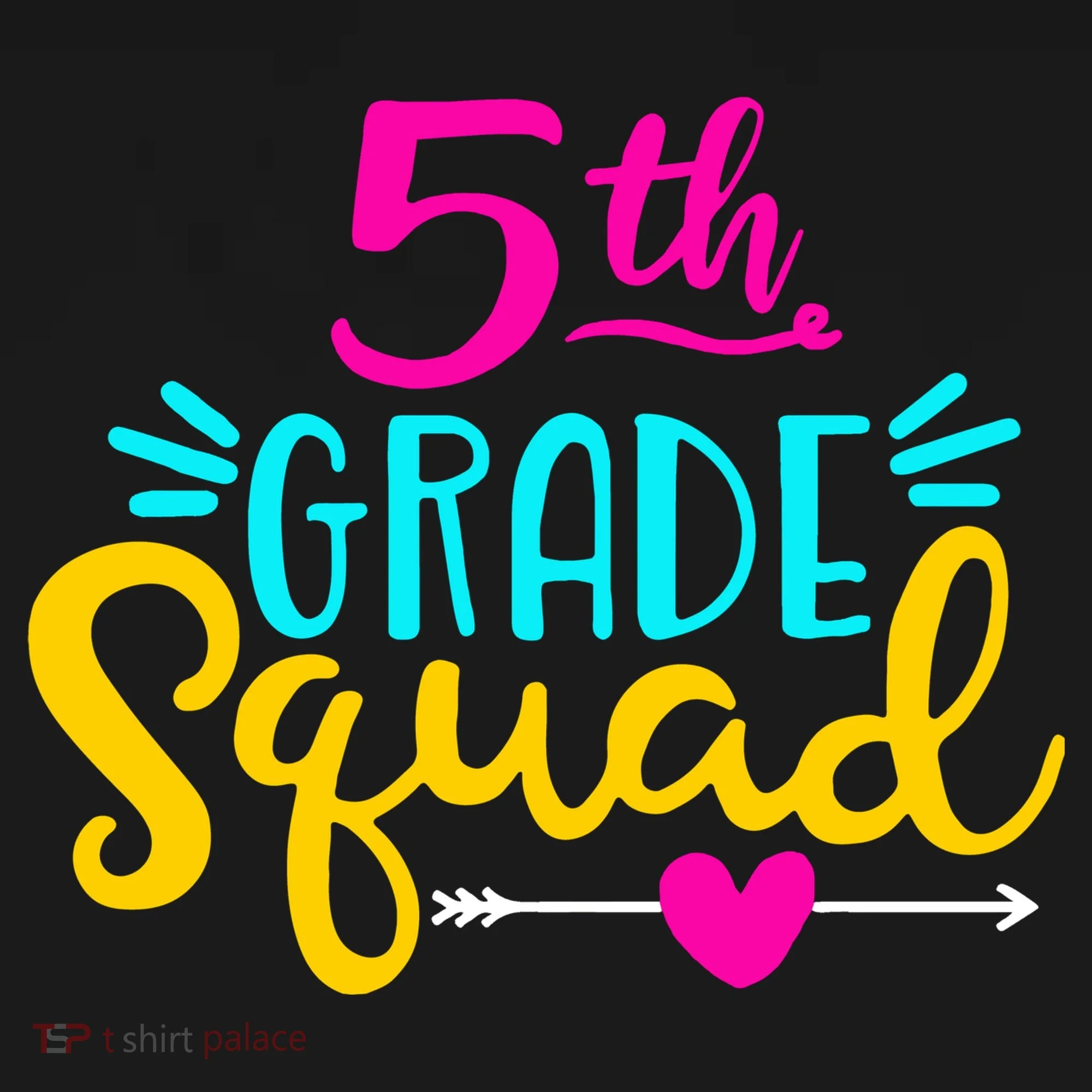 5th Grade Squad Team Arrow Heart Toddler T-Shirt