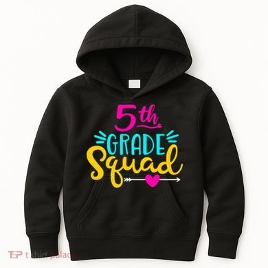 5th Grade Squad Team Arrow Heart Kids Hoodie