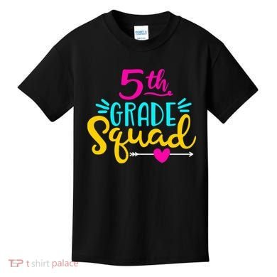 5th Grade Squad Team Arrow Heart Kids T-Shirt