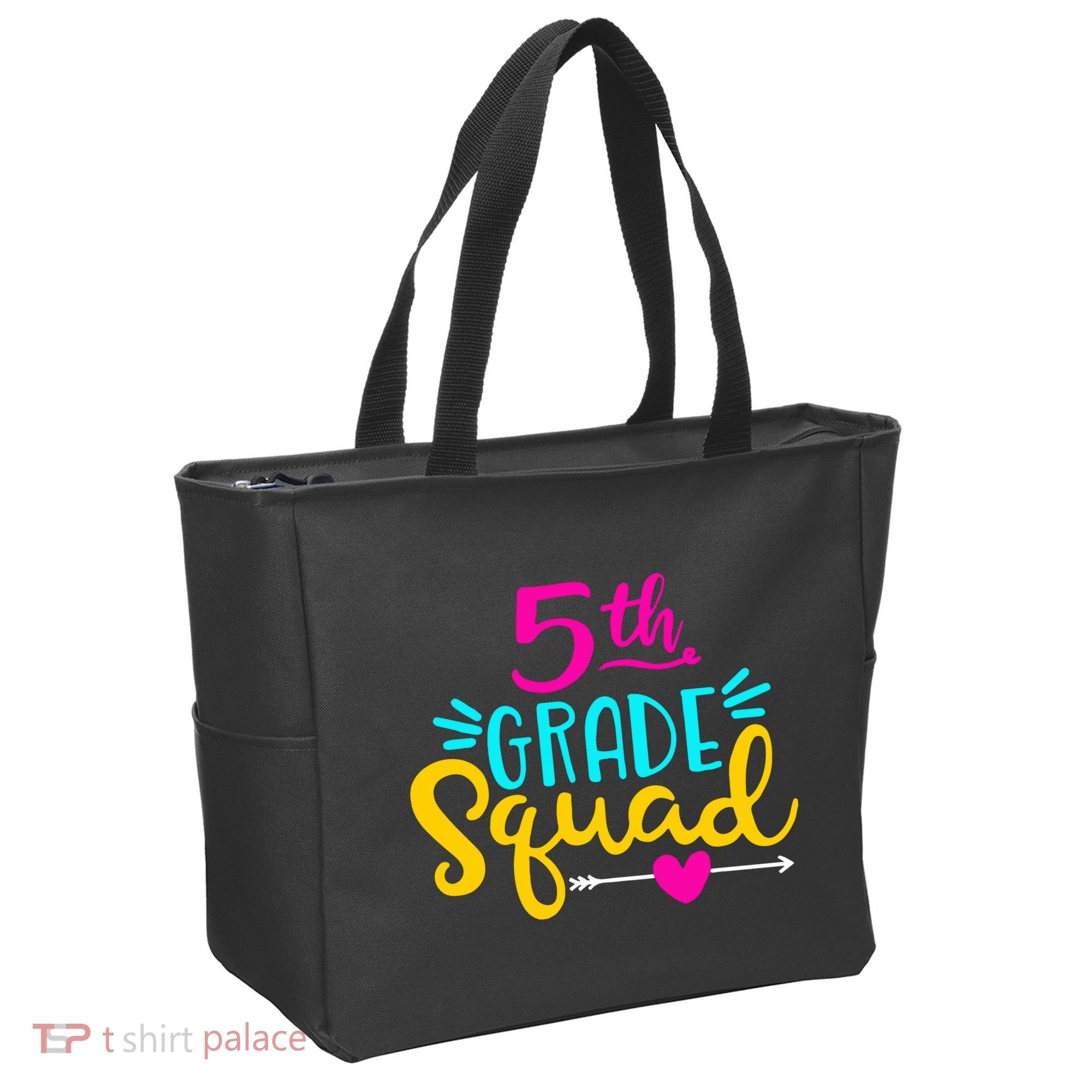 5th Grade Squad Team Arrow Heart Tote Bag