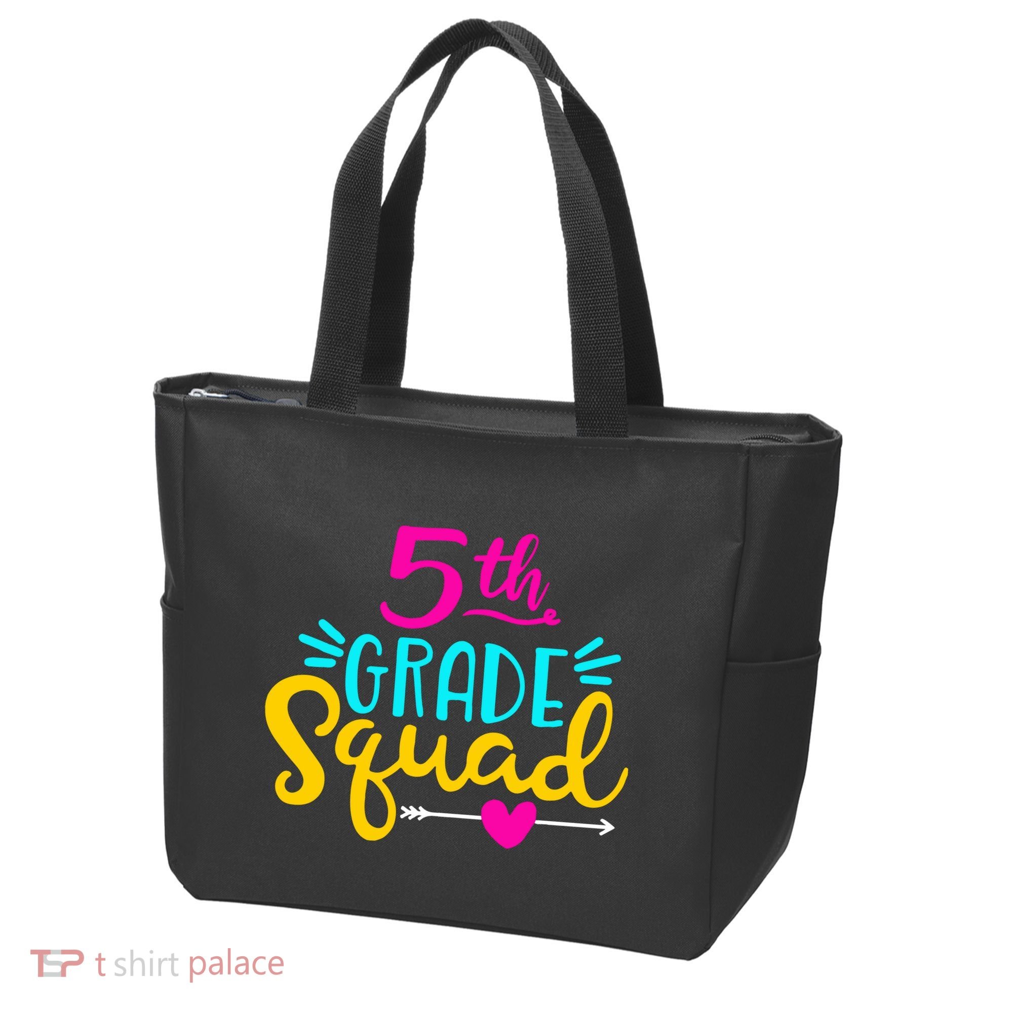 5th Grade Squad Team Arrow Heart Tote Bag