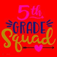 5th Grade Squad Team Arrow Heart Santa Hat thumb 1