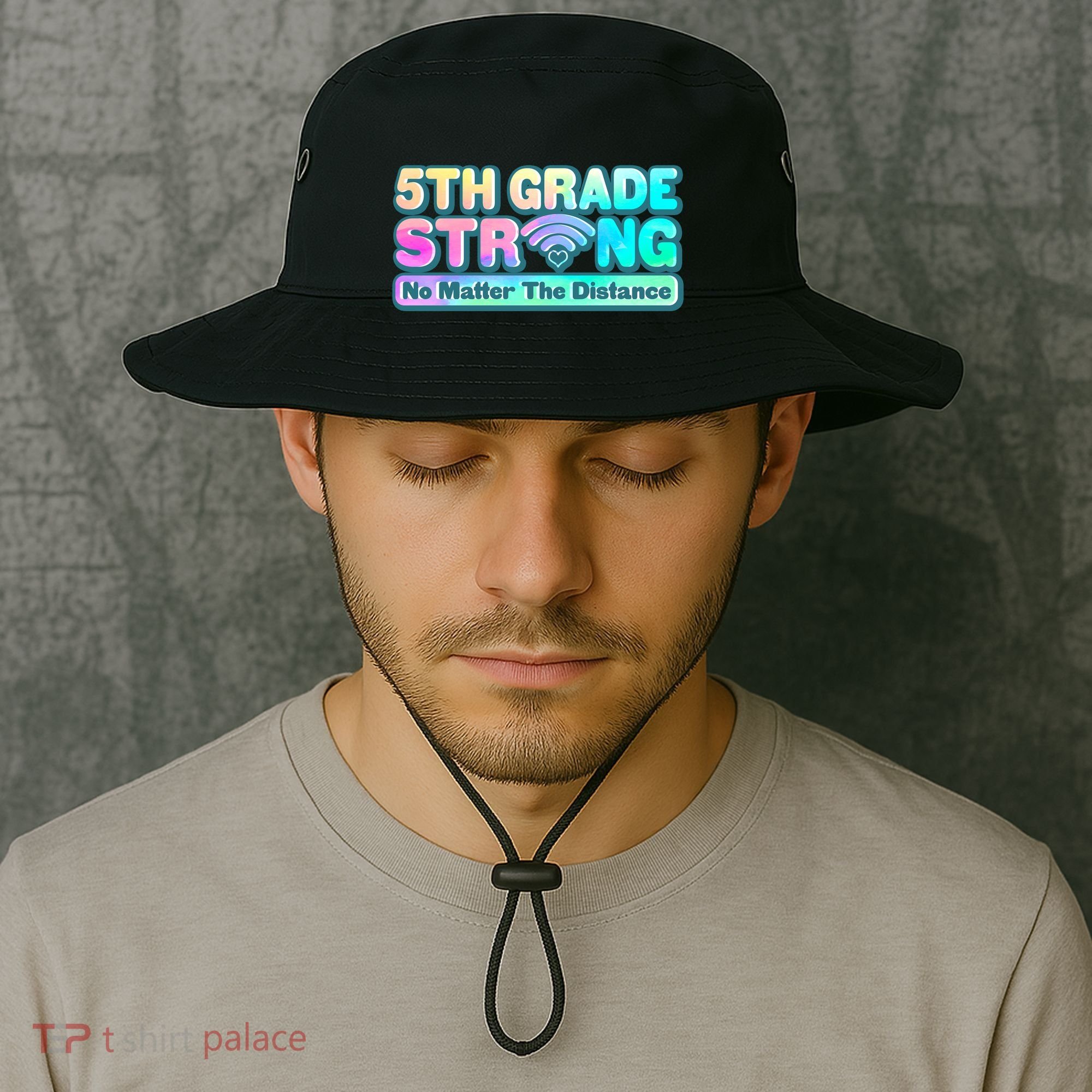 5th Grade Strong No Matter The Distance Distancing Learning Bucket Hat