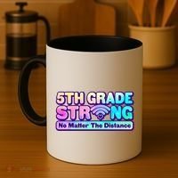 5th Grade Strong No Matter The Distance Distancing Learning Coffee Mug thumb 4