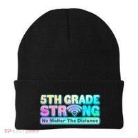 5th Grade Strong No Matter The Distance Distancing Learning Beanie thumb 0