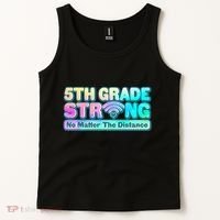 5th Grade Strong No Matter The Distance Distancing Learning Tank Top thumb 2