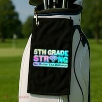 5th Grade Strong No Matter The Distance Distancing Learning Golf Towel thumb 2