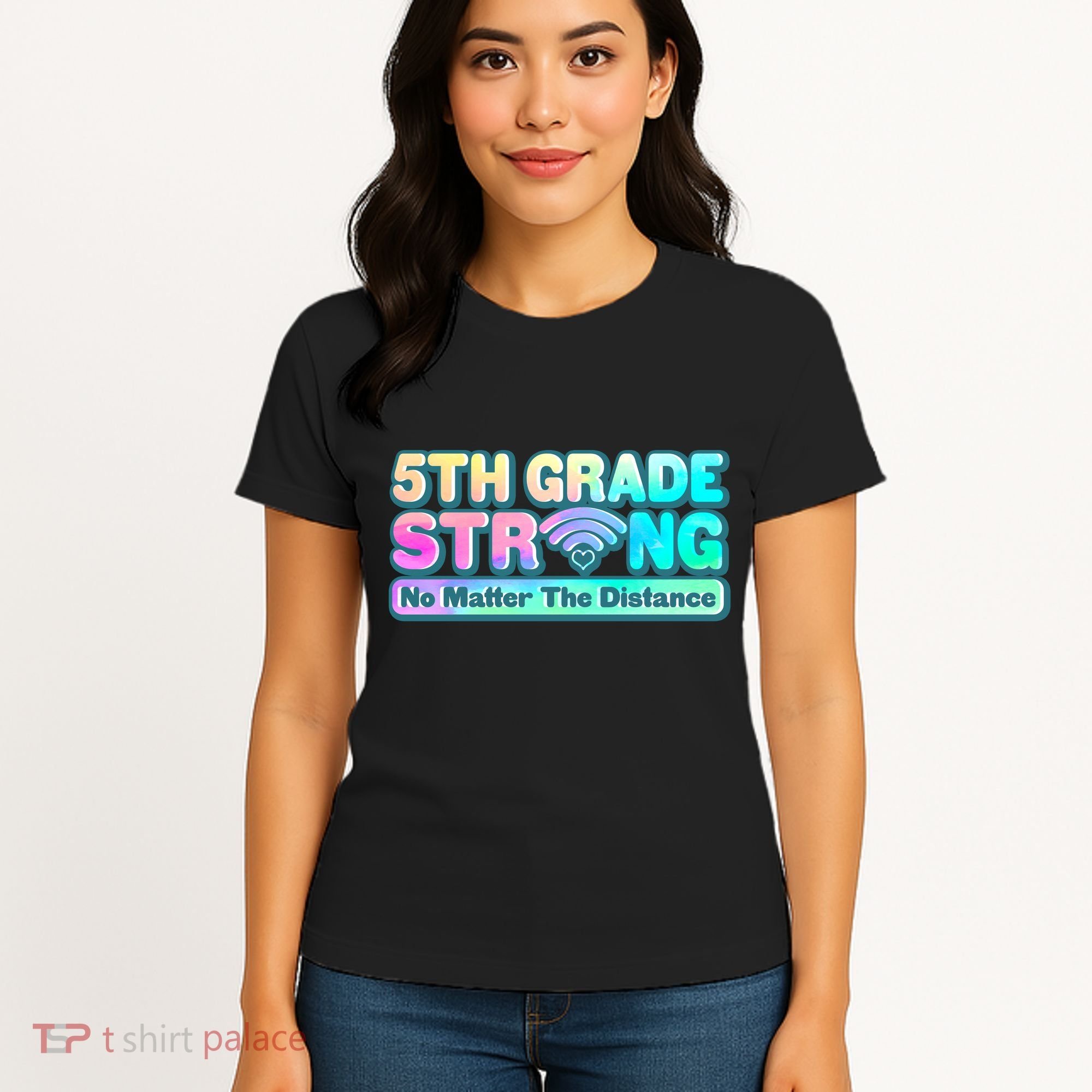 5th Grade Strong No Matter The Distance Distancing Learning Women's T-Shirt