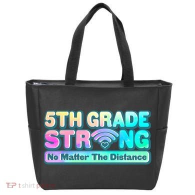 5th Grade Strong No Matter The Distance Distancing Learning Tote Bag