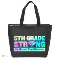 5th Grade Strong No Matter The Distance Distancing Learning Tote Bag thumb 0