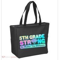 5th Grade Strong No Matter The Distance Distancing Learning Tote Bag thumb 2