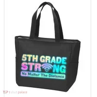 5th Grade Strong No Matter The Distance Distancing Learning Tote Bag thumb 3