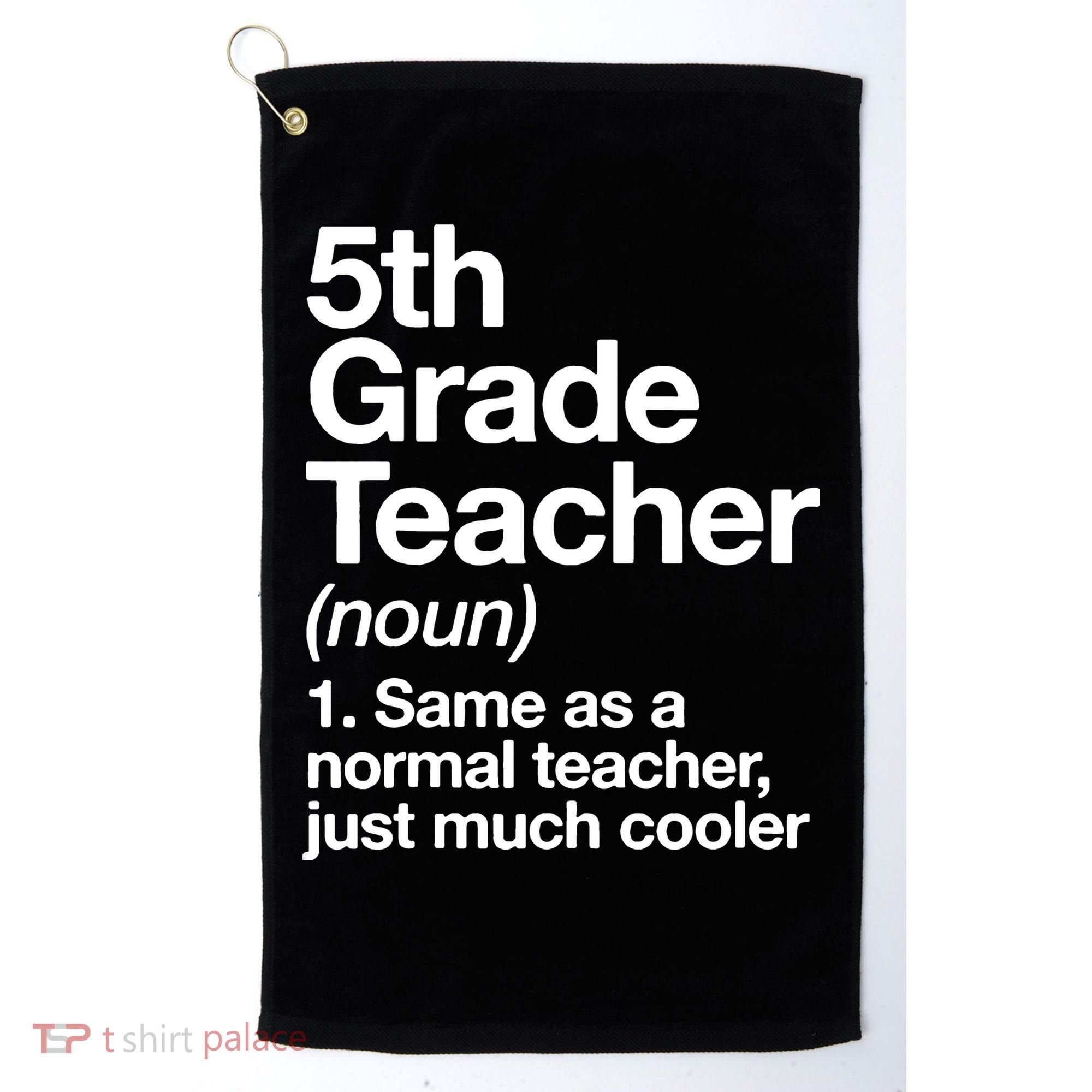 5th Grade Teacher Funny Definition Golf Towel