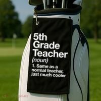 5th Grade Teacher Funny Definition Golf Towel thumb 2