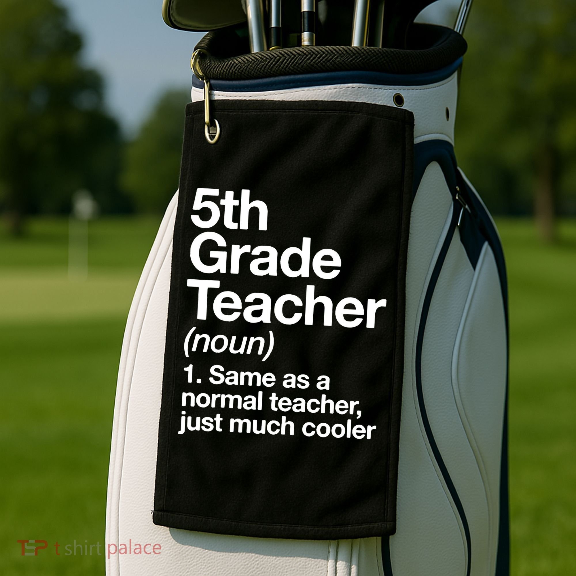 5th Grade Teacher Funny Definition Golf Towel