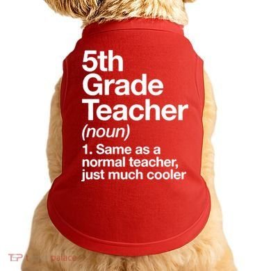 5th Grade Teacher Funny Definition Doggie Tank